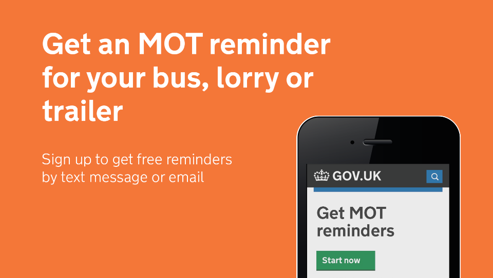 MOT reminders now extended to buses and lorries